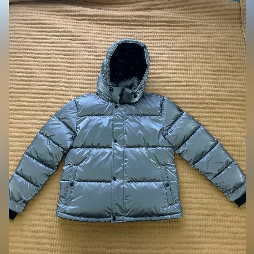 BCBGMaxazria Silver Bomber Jacket Size M